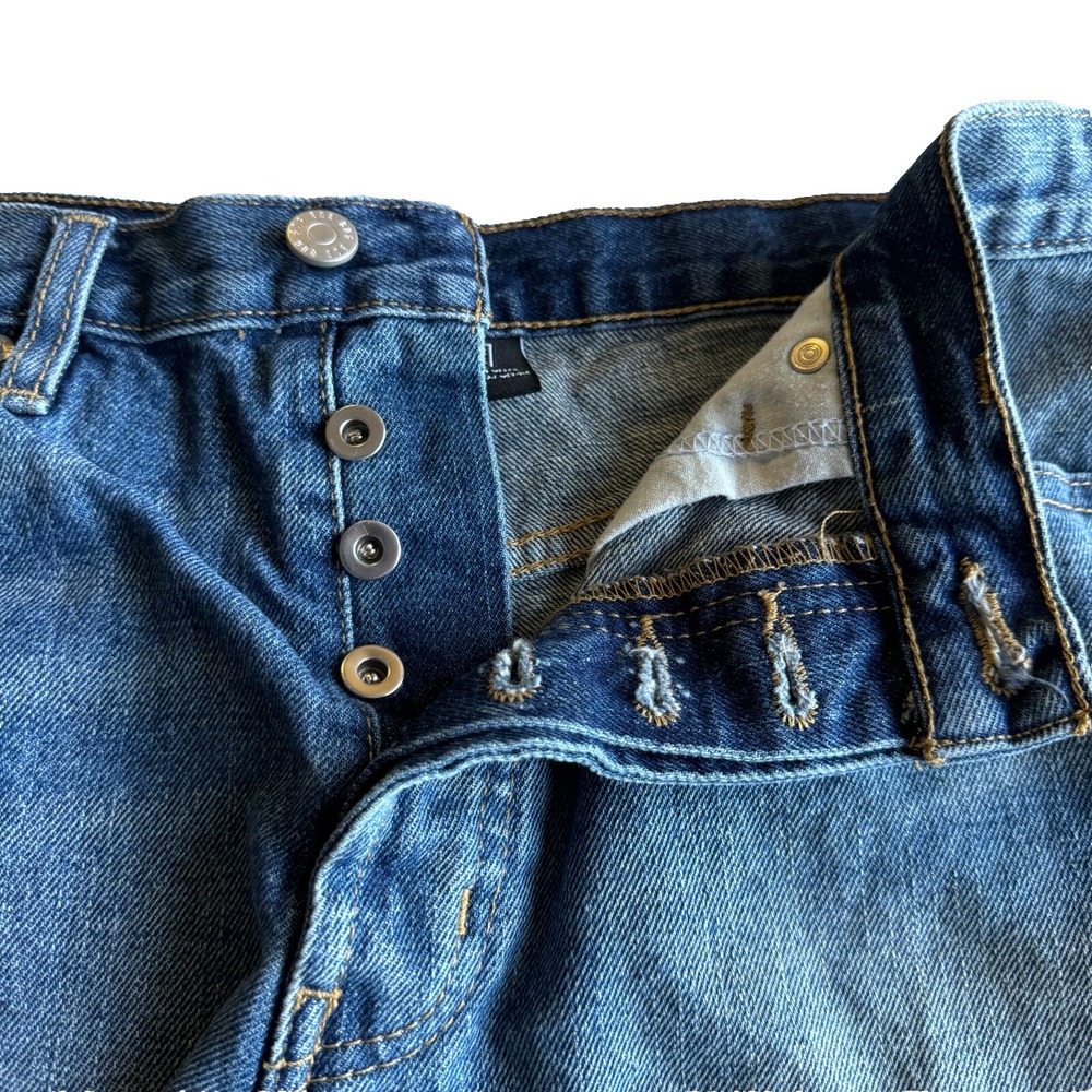 BDG Shorts Denim Blue Women's Size 27 Womens Low Rise Boyfriend Pocket Button - Picture 4 of 7